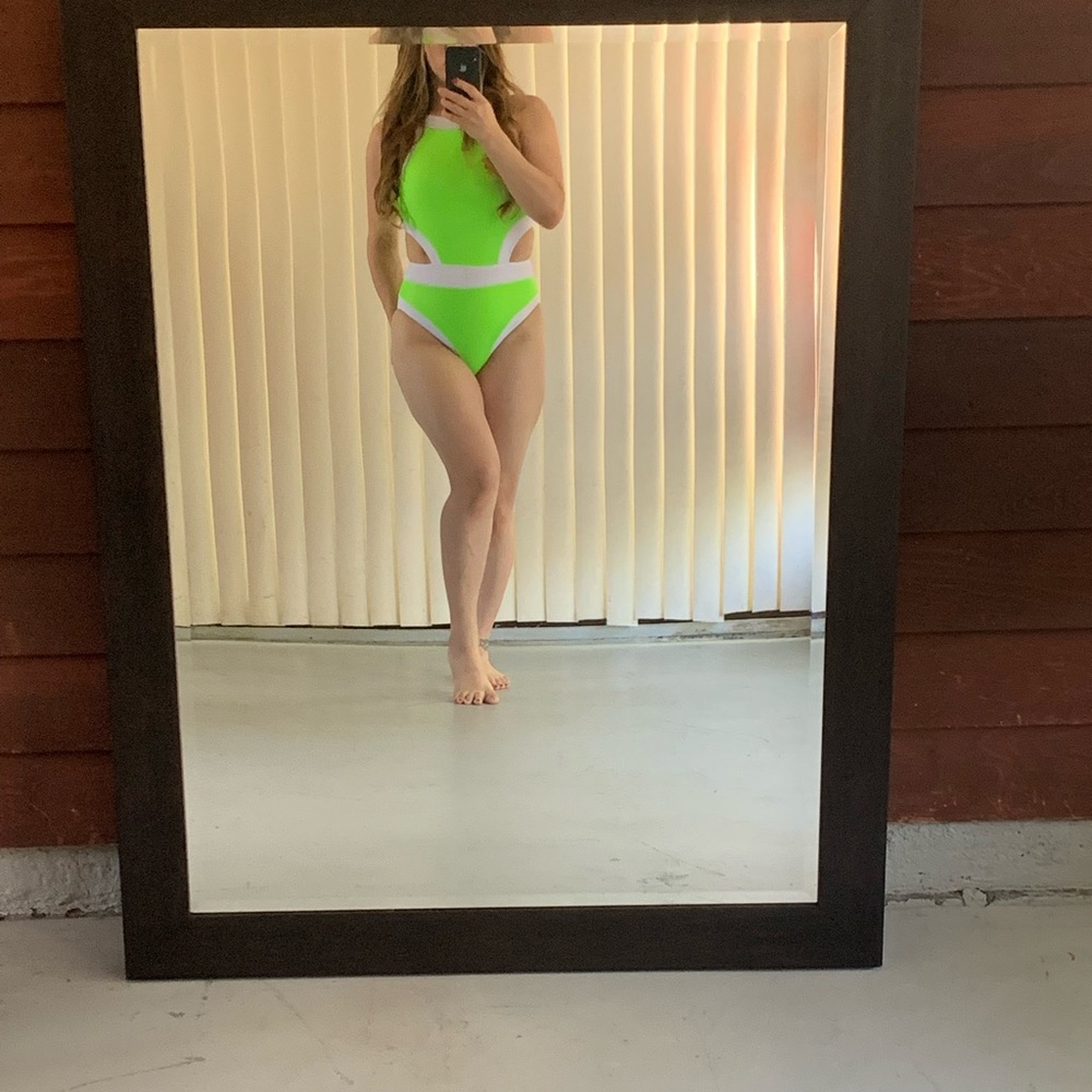 Neon green monokini
